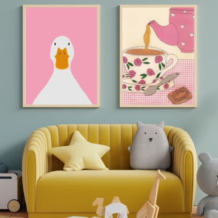 Pink Theme Set of Two Frames